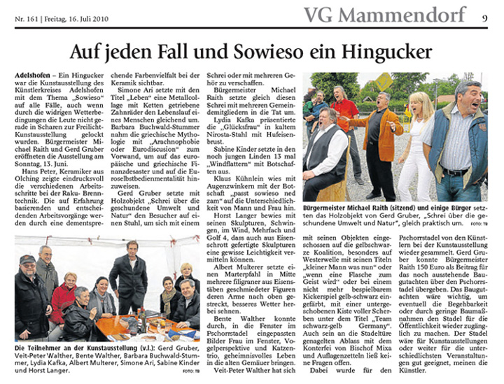 Artikel Fürstenfeldbrucker Tagblatt Juli 2010